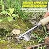WORKPRO Gartenwerkzeug Set, 8 in 1 Gartengeräte mit Aufbewahrungstasche, aus Edelstahl, Gartenschaufel mit Holzgriff, Blumenschere, Gartenkralle, Handgrubber, Geschenk für Gärtnerinnen und Gärtner – Bild 3