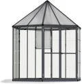 Canopia by Palram Gewächshaus gross Oasis 12 Treibhaus 316x363 cm Aluminium grau Tomatenhaus Polycarbonatplatten UV-beständig - Thumbnail 9