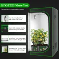 Grow-Zelt, hochreflektierendes 600D-Diamant-Mylar-Gewebe mit Beobachtungsfenster und Bodenschale für hydroponischen Indoor-Pflanzenanbau, 81,3 x 81,3 x 160 cm - Thumbnail 4