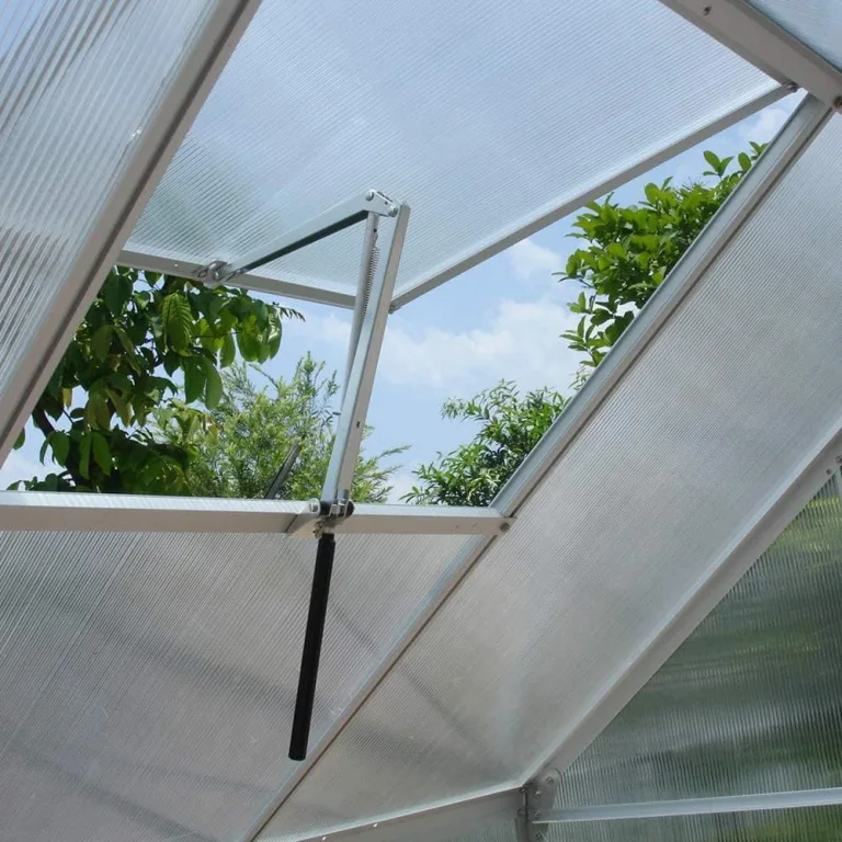 Wakects Fensteröffner für Gewächshäuser, Automatischer Zylindertemperatursensor, Schwarz, Kunststoffrahmen, Scharnierverschluss, Gewächshaus-Zubehör – Bild 3