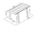 Palram Zusatz-Set – geeignet für Palram Arizona 5000 Wave und Breeze Carport - Thumbnail 6