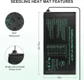RIOGOO Heizmatte Wärmematte für Sämling Germination und Haustier,Wasserkultur-Samen-Reptil-Betriebsheizungs-Auflage mit Abschaltschutz sicher und haltbar 24 * 52cm CER bestätigt(2 Stück) - Thumbnail 2
