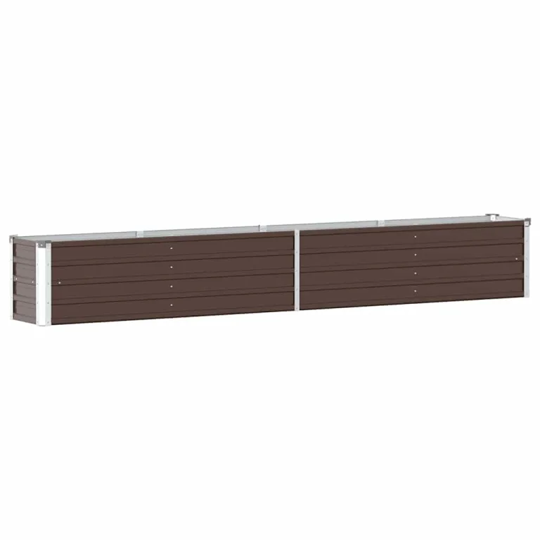 vidaXL Hochbeet Blumenkasten Pflanzkasten Pflanzkübel Blumenkübel Pflanztopf Blumentopf Gemüsebeet Pflanzbeet Braun 240x80x45cm Verzinkter Stahl – Bild 10