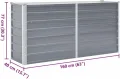 vidaXL Hochbeet Verzinkter Stahl 160x40x77cm Grau Gartenbeet Frühbeet Garten - Thumbnail 4