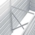vidaXL Hochbeet Verzinkter Stahl 160x40x77cm Grau Gartenbeet Frühbeet Garten - Thumbnail 6