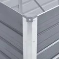 vidaXL Hochbeet Verzinkter Stahl 160x40x77cm Grau Gartenbeet Frühbeet Garten - Thumbnail 7