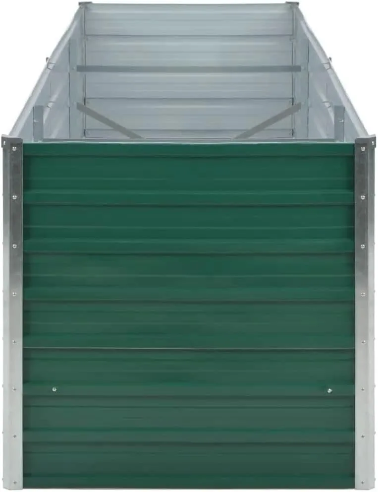 plantenbakken - VDXL Plantenbak verhoogd 240x80x77 cm gegalvaniseerd staal groen - 240 x 80 x 77 cm - Groen – Bild 8