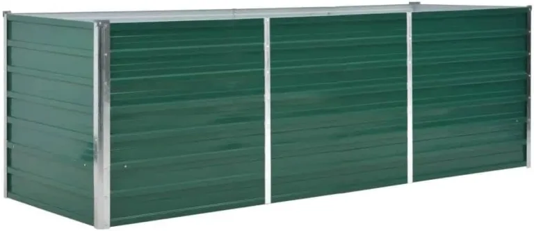plantenbakken - VDXL Plantenbak verhoogd 240x80x77 cm gegalvaniseerd staal groen - 240 x 80 x 77 cm - Groen – Bild 2