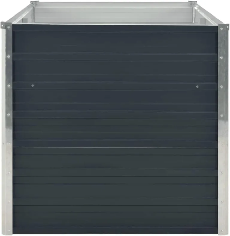 vidaXL Hochbeet Pflanzbeet Frühbeet Gartenbeet Pflanzkübel Pflanzkasten Blumenkasten Gemüsebeet Blumenbeet Anthrazit 160x80x77cm Verzinkter Stahl – Bild 7