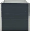 vidaXL Hochbeet Pflanzbeet Frühbeet Gartenbeet Pflanzkübel Pflanzkasten Blumenkasten Gemüsebeet Blumenbeet Anthrazit 160x80x77cm Verzinkter Stahl - Thumbnail 7