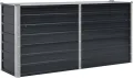 vidaXL Hochbeet Pflanzbeet Frühbeet Gartenbeet Pflanzkübel Pflanzkasten Blumenkasten Gemüsebeet Blumenbeet Anthrazit 160x80x77cm Verzinkter Stahl - Thumbnail 9