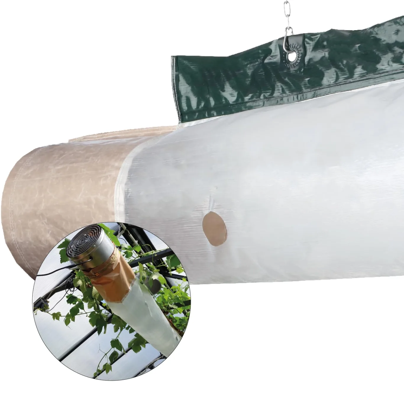 Bio Green Energiesparschlauch für Elektro-Gewächshausheizung Phoenix und Gewächshaus-Ventilator Arizona | 300 cm | inklusive Befestigungsmaterial - Bild 1