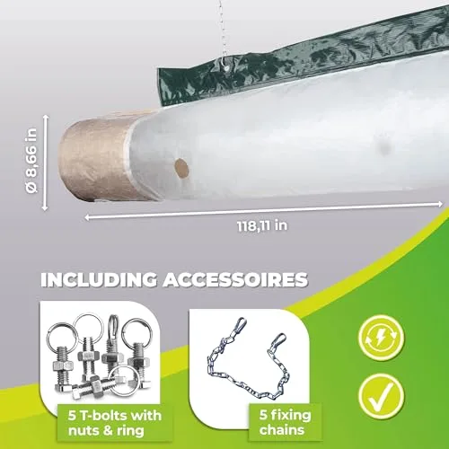 Bio Green Energiesparschlauch für Elektro-Gewächshausheizung Phoenix und Gewächshaus-Ventilator Arizona | 300 cm | inklusive Befestigungsmaterial – Bild 9