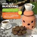 BioGreen Terracotta-Frostwächter Firefly | für kleine Gewächshäuser und Frühbeete | glasierte Ölschale im Deckel | Pilzform | ideal auch als Deko - Thumbnail 6