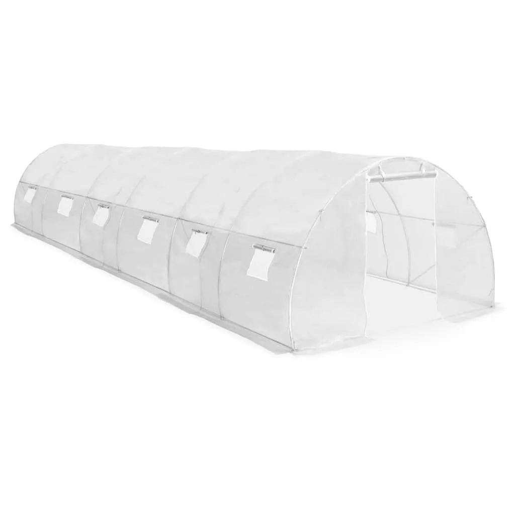 vidaXL Gewächshaus 12 Seitenfenstern 1 Tür Treibhaus Frühbeet Tomatenhaus Folientunnel Pflanzenhaus 27m² 900×300×200cm - Bild 1