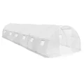vidaXL Gewächshaus 12 Seitenfenstern 1 Tür Treibhaus Frühbeet Tomatenhaus Folientunnel Pflanzenhaus 27m² 900×300×200cm - Thumbnail 1
