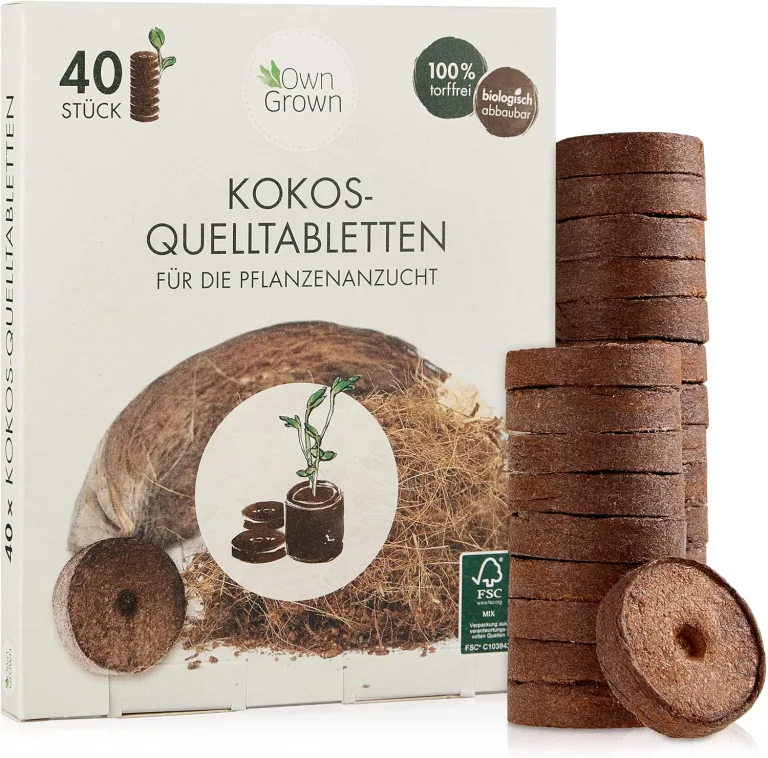 Kokos Quelltabletten mit Nährstoffen: 125 Premium Quelltabs aus Anzuchterde torffrei, ohne Pikieren – Kokoserde gepresst zur Pflanzen Anzucht, Erde, für Stecklinge – OwnGrown – Bild 8