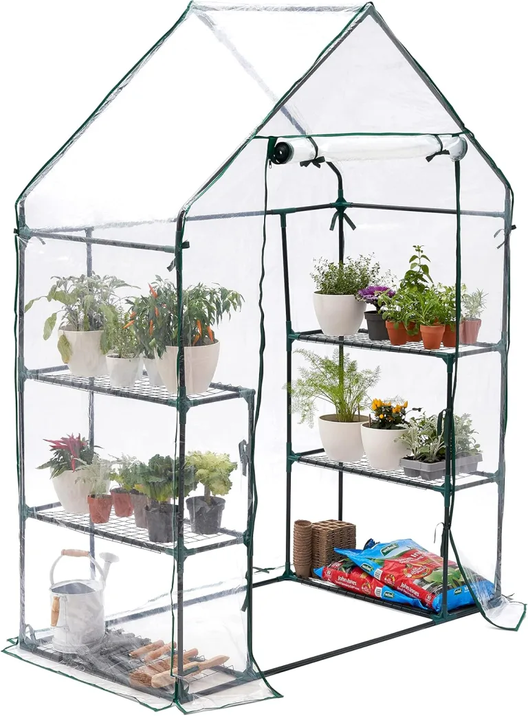 Bramble - Premium Garten Gewächshaus Foliengewächshaus mit Bodenhaken, 6 Etagen & Robuster Plane - Wetterfest, Stabil & Einfach zu Montieren - 195x143x73cm – Bild 1