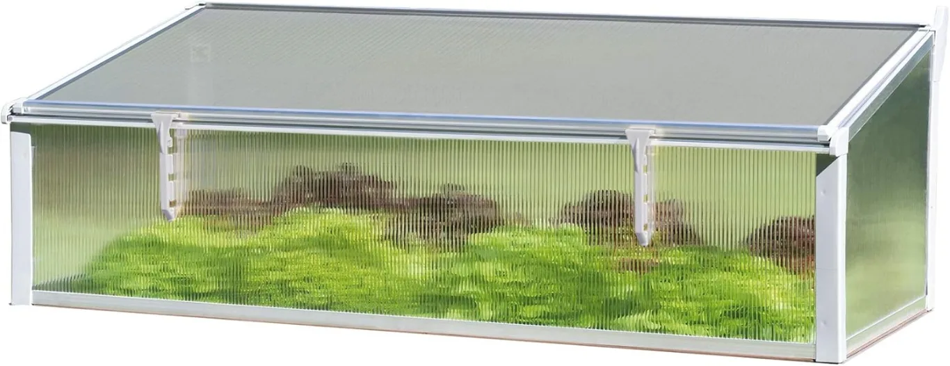 Juwel Thermo Frühbeet 130/60 (Aufsatz für Timber Hochbeete, Fenster mit Windsicherung, einfache Montage, Hohlkammerplatten 4 mm, Wärmeisolierung) 20342 - Bild 1