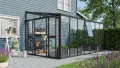 Vitavia Athena 11900 ESG/HKP, schwarz Anlehngewächshaus Gewächshaus 2 Seitenfenster - Thumbnail 3