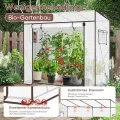 Sekey Gewächshaus Tomatengewächshaus 200x170x77 cm, Begehbarers Tomaten Gewächshaus Foliengewächshaus Balkon Outdoor - Stabil, Winterfest, UV-Beständig, Weiß - Thumbnail 5