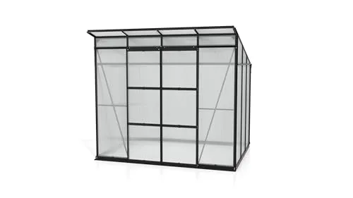 Vitavia Playa 5900 HKP6mm, anthrazit Gewächshaus 1 aufstellbares Seitenfenster Hingucker – Bild 2