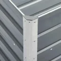 vidaXL Hochbeet aus verzinktem Stahl 240x40x77 cm, Grau, offenem Boden, wetterfest, langlebig, DIY Pflanzkasten für Blumen und Gemüse, Balkon, Terrasse oder Garten - Thumbnail 6