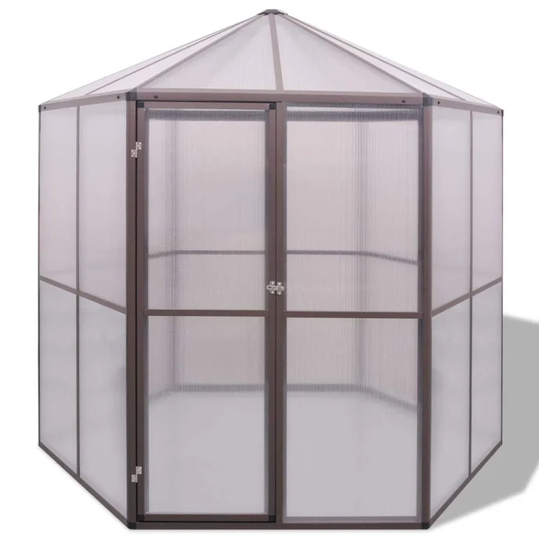 vidaXL Gewächshaus UV-beständig Wärmedämmung Treibhaus Tomatenhaus Pflanzenhaus Gartenhaus Frühbeet Garten Aluminium 240x211x232cm – Bild 7