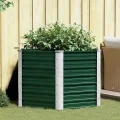 vidaXL Garten-Pflanzgefäß mit offenem Boden, Innenhalterungen, DIY-Pflanzer für den Garten, Kräuter- und Blumenkasten, Pflanzbehälter aus verzinktem Stahl, 50,8" Grün - Thumbnail 2