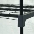 vidaXL Mini Gewächshaus 3-stufig Rolltür mit Reißverschluss Treibhaus Frühbeet Pflanzenregal Pflanzenhaus Balkon Foliengewächshaus 69x49x125cm - Thumbnail 4