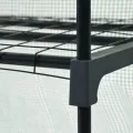 vidaXL Mini Gewächshaus 3-stufig Rolltür mit Reißverschluss Treibhaus Frühbeet Pflanzenregal Pflanzenhaus Balkon Foliengewächshaus 69x49x125cm - Thumbnail 10