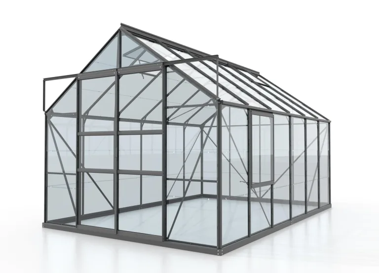 Vitavia Meridian 2 9900 ESG 3 mm, anthrazit Gewächshaus 2 Dachfenster 1 Seitenfenster – Bild 2
