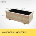 Hochbeet 80 x 40 x 30H cm mit 1x Wasserablauf Blumenkasten aus Holz Pflanzkübel Garten Balkon Terrasse Pflanzkasten AB80KAN4030 - Thumbnail 2