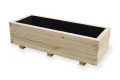 Hochbeet 100 x 40 x 30H cm mit 2X Wasserablauf Blumenkasten aus Holz Pflanzkübel Garten Balkon Terrasse Pflanzkasten AB100KAN4030 - Thumbnail 7
