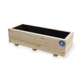 Hochbeet 100 x 40 x 30H cm mit 2X Wasserablauf Blumenkasten aus Holz Pflanzkübel Garten Balkon Terrasse Pflanzkasten AB100KAN4030 - Thumbnail 1