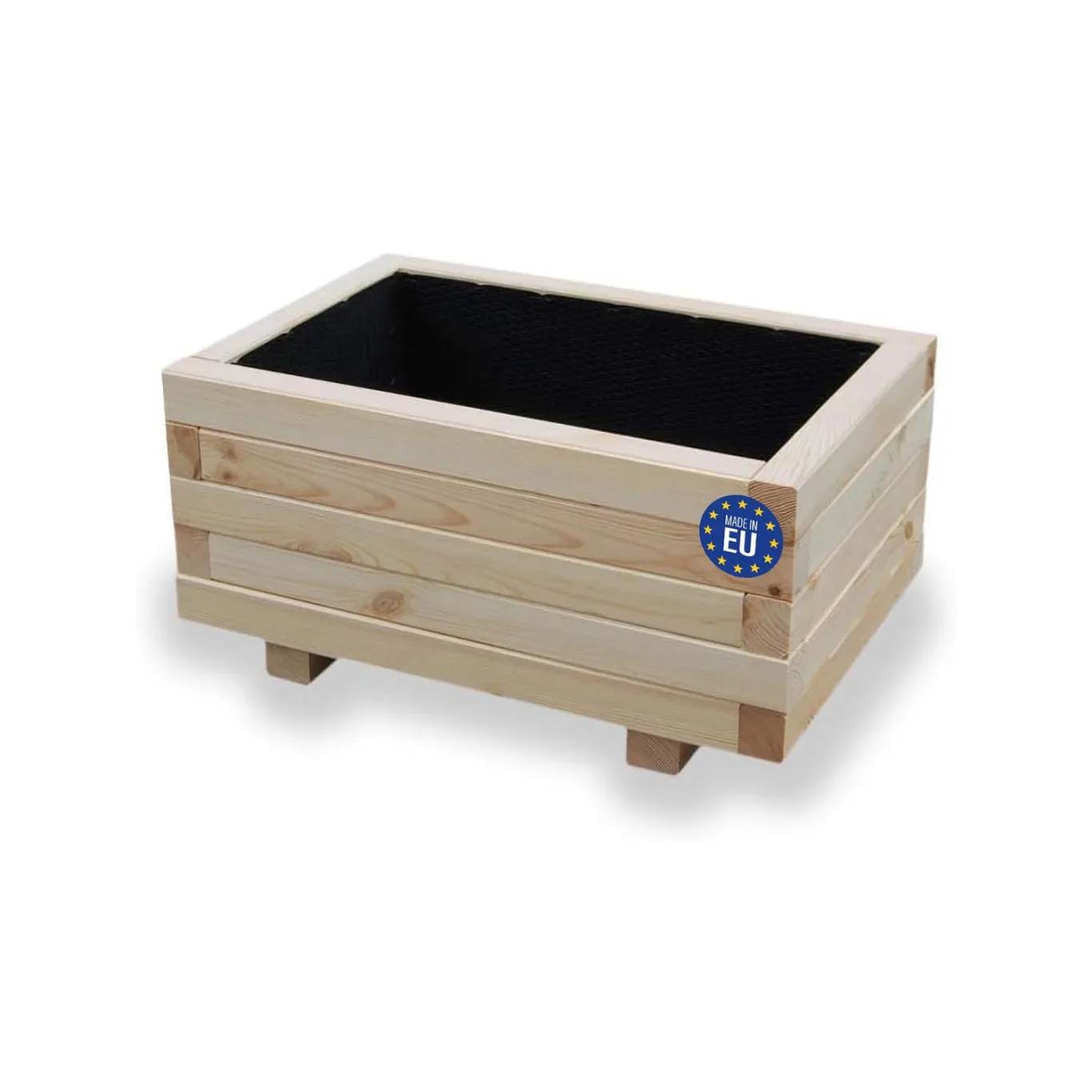 Hochbeet 60 x 40 x 30H cm mit 1x Wasserablauf Blumenkasten aus Holz Pflanzkübel Garten Balkon Terrasse Pflanzkasten AB60KAN4030 - Bild 1