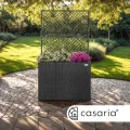 Casaria® Blumenkasten Rankgitter 3 Innentöpfe Polyrattangeflecht Rankhilfe Blumentopf Rattanoptik Pflanzkasten Schwarz - Thumbnail 6