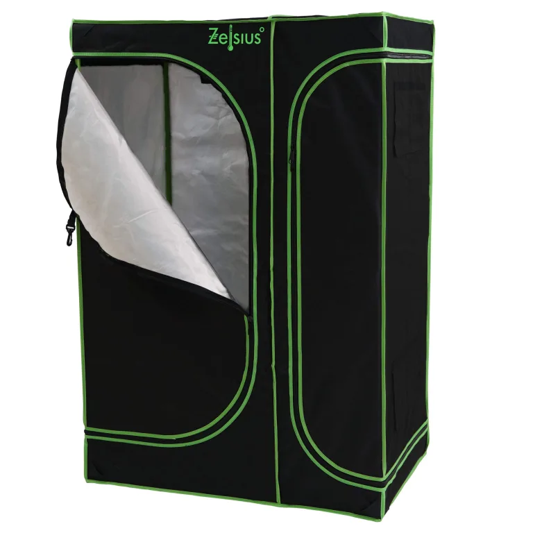Zelsius Growzelt MyHomeGrow 2-in-1 Grow Tent | Indoor Growroom | schwarz grün | Growschrank Darkroom Pflanzenzelt Gewächshaus Zuchtzelt (90 x 60 x 135 cm) – Bild 1