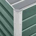vidaXL Garten Hochbeet Gemüsebeet Pflanzbeet Gartenbeet Frühbeet Pflanzkasten Blumenkasten Blumenbeet Verzinkter Stahl 240x40x45cm Grün - Thumbnail 9