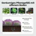 vidaXL Garten Hochbeet Gemüsebeet Pflanzbeet Gartenbeet Frühbeet Pflanzkasten Blumenkasten Blumenbeet Verzinkter Stahl 240x40x45cm Grau - Thumbnail 4
