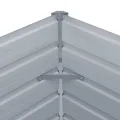 vidaXL Garten Hochbeet Gemüsebeet Pflanzbeet Gartenbeet Frühbeet Pflanzkasten Blumenkasten Blumenbeet Verzinkter Stahl 240x40x45cm Grau - Thumbnail 7