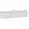 vidaXL Garten Hochbeet Gemüsebeet Pflanzbeet Gartenbeet Frühbeet Pflanzkasten Blumenkasten Blumenbeet Verzinkter Stahl 240x40x45cm Braun - Thumbnail 4