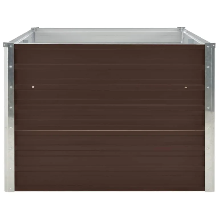 vidaXL Hochbeet Pflanzenbeet Gemüsebeet Pflanzkasten Frühbeet Gartenbeet Pflanzkübel Blumenkasten Blumenbeet 160x80x45cm Verzinkter Stahl Braun – Bild 6