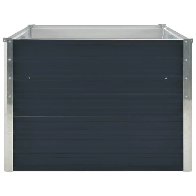 vidaXL Hochbeet Pflanzenbeet Gemüsebeet Pflanzkasten Frühbeet Gartenbeet Pflanzkübel Blumenkasten Blumenbeet 160x80x45cm Verzinkter Stahl Anthrazit – Bild 6