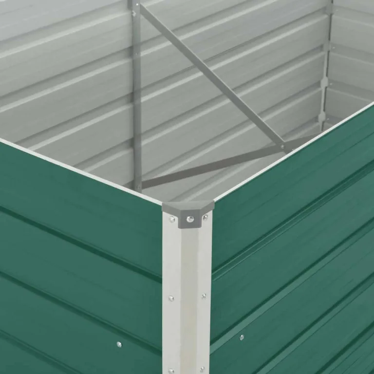 vidaXL Hochbeet 160 x 80 x 77 cm Verzinkter Stahl Grün – Bild 5