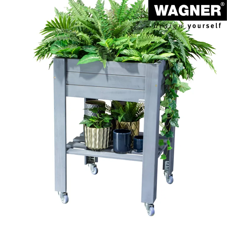 WAGNER Design Lenkrollen für Hochbeet growbox Light aus GrowFAMILY 4tlg. Set - Stahl verzinkt, Anschraubwinkel, Softlauffläche, Durchmesser Ø 50 mm, Bauhöhe 70 mm, Tragkraft 50 kg/Rolle - 02315000 – Bild 6