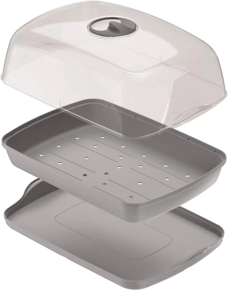 Prosperplast Respana Table Greenhouse Zimmergewächshaus Anzuchtschale Tisch-Frühbeet (Anthrazit) – Bild 5