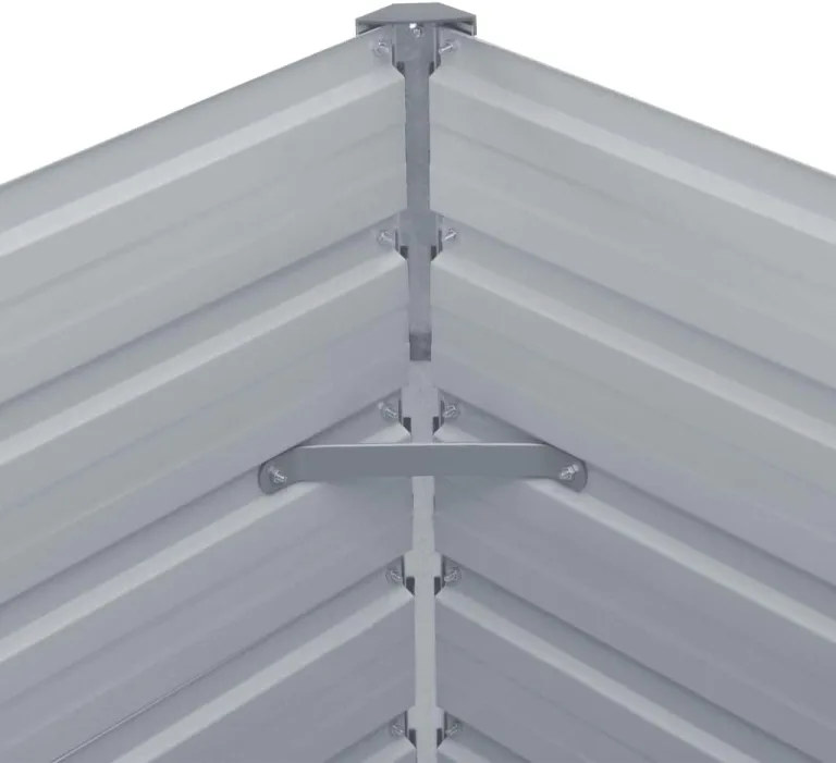 vidaXL Hochbeet Verzinkter Stahl 320×40×45 cm Grau Pflanzkübel Pflanzkasten – Bild 7