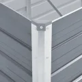vidaXL Hochbeet Verzinkter Stahl 320×40×45 cm Grau Pflanzkübel Pflanzkasten - Thumbnail 6