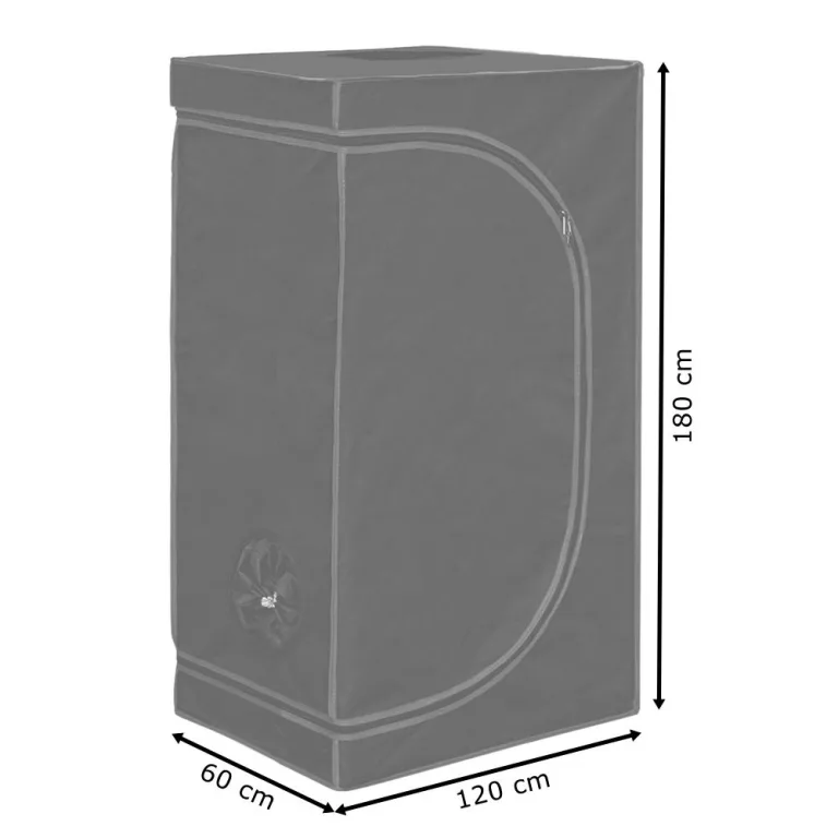 Grow Zelt für Pflanzen Zuchtzelt Gewächshaus Box Garten Anzucht Gemüse Kräuter Grow Schrank Indoor 120 x 60 x 180 cm Blumen klein Tomaten Hydro Green Kingpower – Bild 3